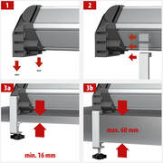 Brennenstuhl tafelklemmen met vergrendelingsschroeven voor alu-office-line stekkerdozen - 1990500010 - afbeelding 2