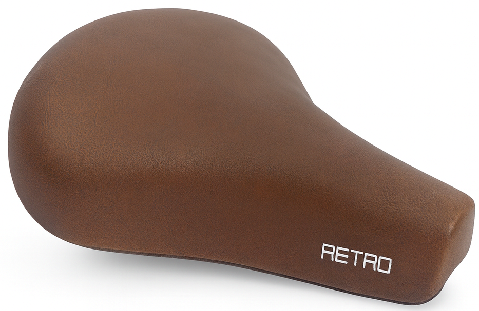 Edge fietszadel city retro - donkerbruin (op kaart)