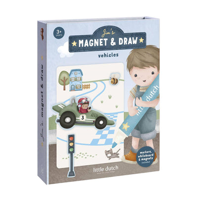 Little dutch whiteboard kleurset - jim voertuigen