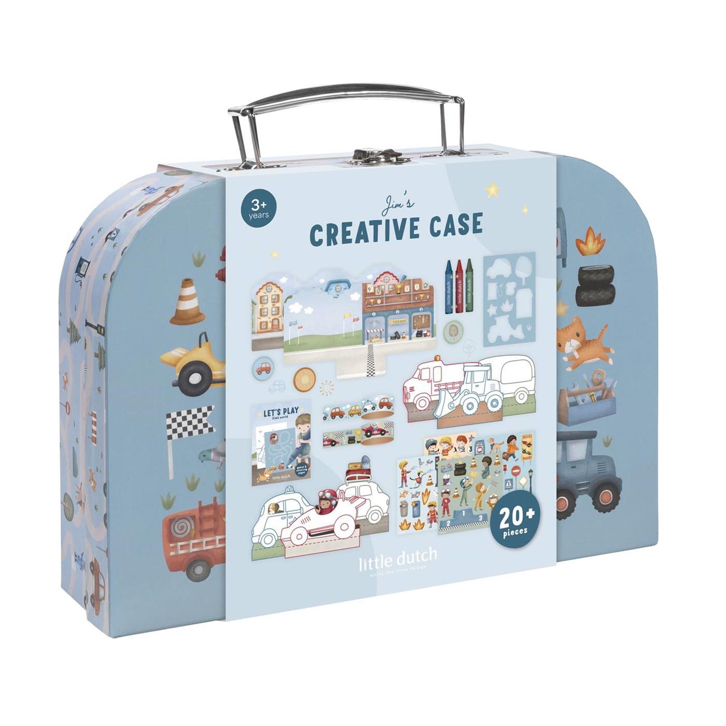 Little dutch knutselkoffer jim vehicles - creatief speelgoed - cadeautip