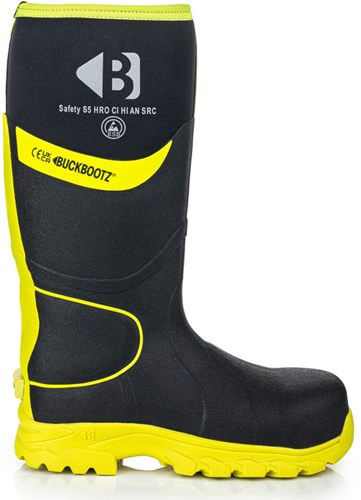 Buckbootz werklaars bbz8000 s5 zwart geel | zwart geel | maat 38 - 00.176.111.38