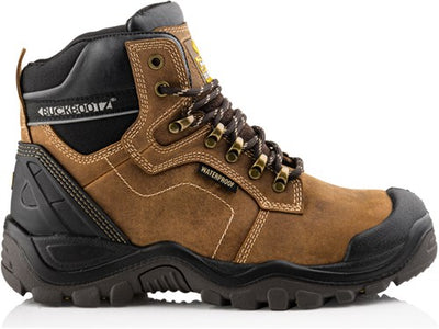 Buckbootz werkschoen bsh009 hoog s3 + kn | bruin bsh009br | maat 45 - 00.176.033.45