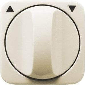Busch jaeger creme afdekplaat + knop draaischakelaar - 4692060