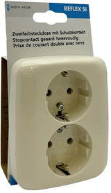 Busch jaeger creme inbouw stopcontact ra dubbel - 4695010 - afbeelding 2