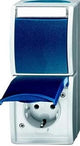 Busch jaeger swd opbouw combinatie ra wissel verticaal blauw - 4696030