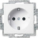Busch jaeger wit inbouw stopcontact ra + kinderbeveiliging - 4694000