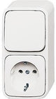 Busch jaeger wit opbouw combinatie wissel ra - 4693210