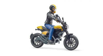 Bruder bworld scrambler ducati met speelfiguur