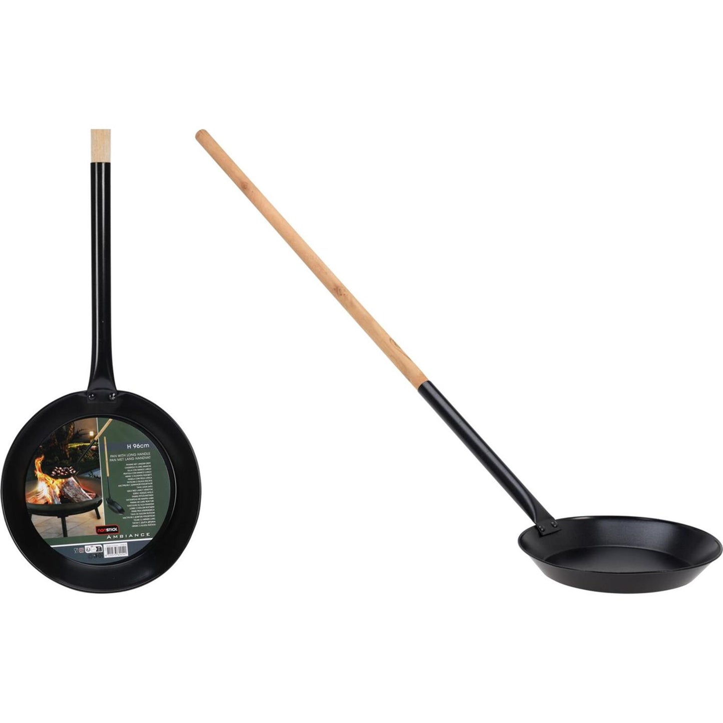 Ambiance koekenpan ø25cm met houten handvat 96cm