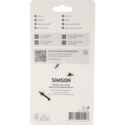 Simson koplamp aurora e-line 150s