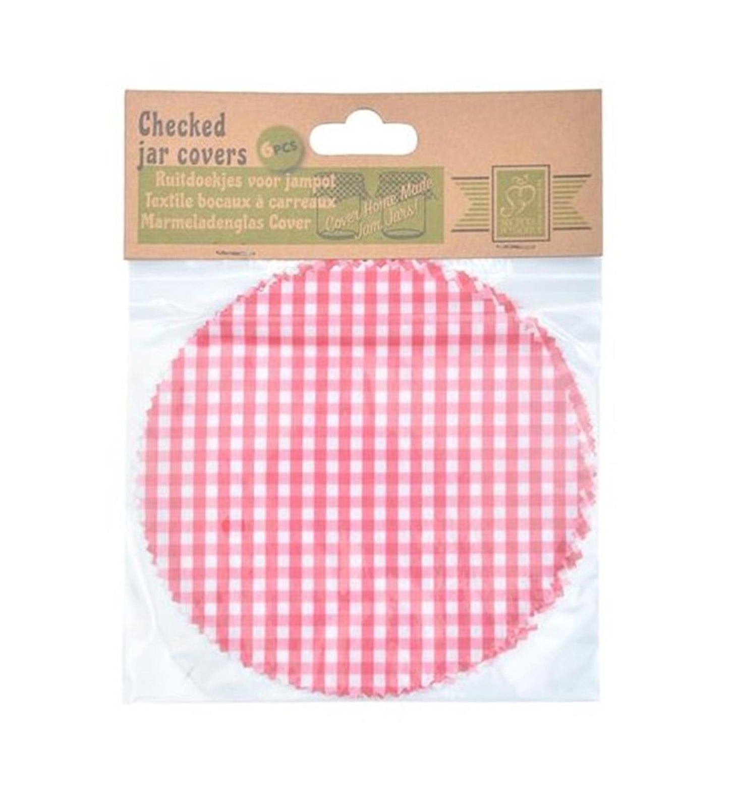 Esschert design ruitdoekjes voor jampot 6 stuks