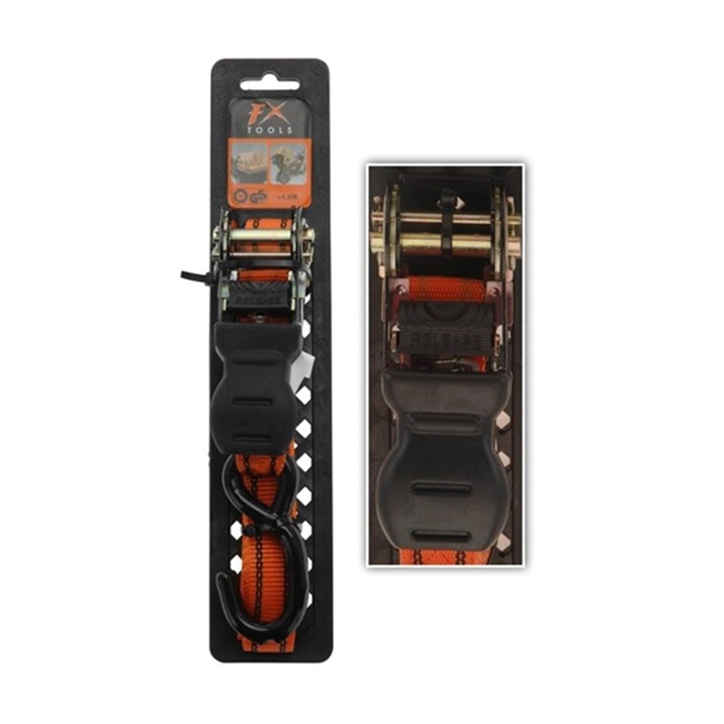 Fx tools spanband met haken 400cm spanband met haken