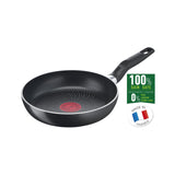 Tefal start'easy koekenpan 28 cm, rond, multifunctionele pan, zwart, titanium, aluminium, thermo-spot - afbeelding 1