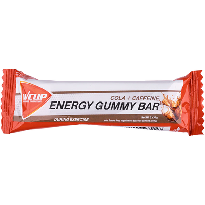 Wcup - energy gummy bar cola blast met 60 gram cafeïne 24 stuks