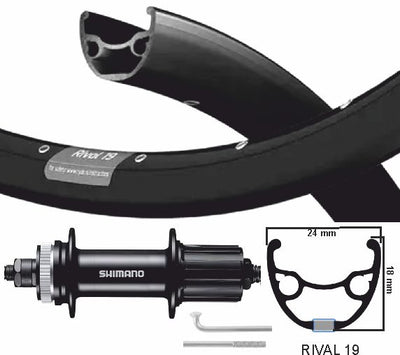 Kgs achterwiel 27.5 inch 584 zwart cass 8-10 v centerlock uitval
