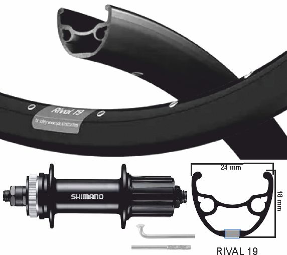Kgs achterwiel 27.5 inch 584 zwart cass 8-10 v centerlock uitval