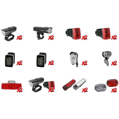 Smart introductiepakket fietsverlichting (2x 12 items)
