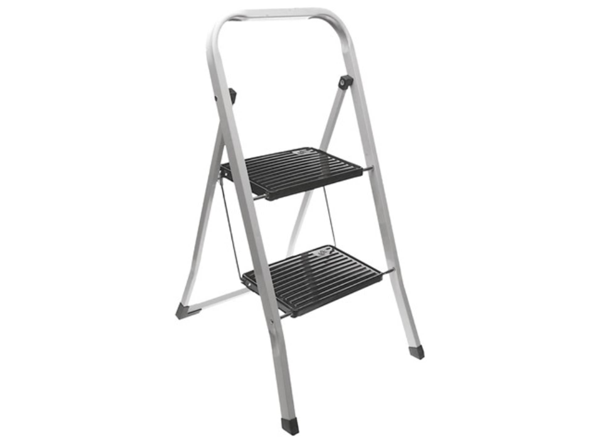 Excellent houseware keukentrap 2-tree zwart zilver