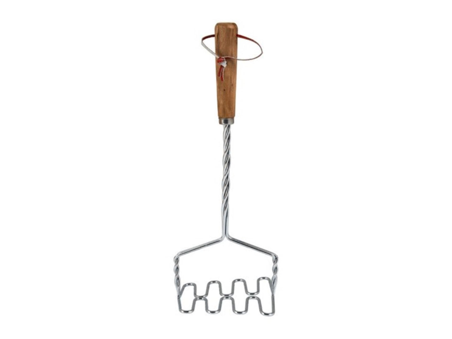 Excellent houseware aardappelstamper 34 cm hout rvs