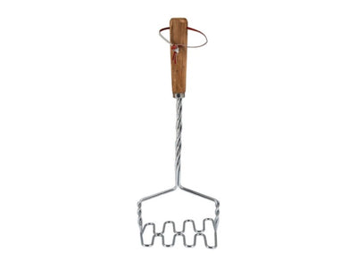Excellent houseware aardappelstamper 34 cm hout rvs