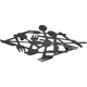 Excellent houseware onderzetter bestek dessin metaal 19x19cm zwart