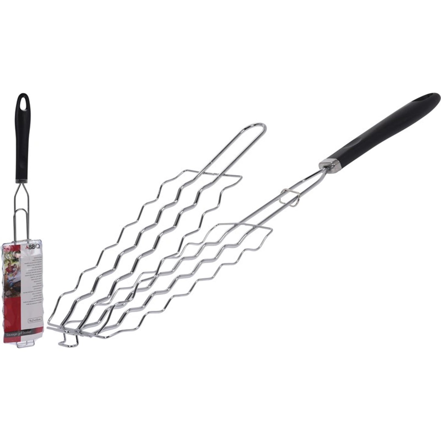 Bbq worsten grill chrome zwart babecue