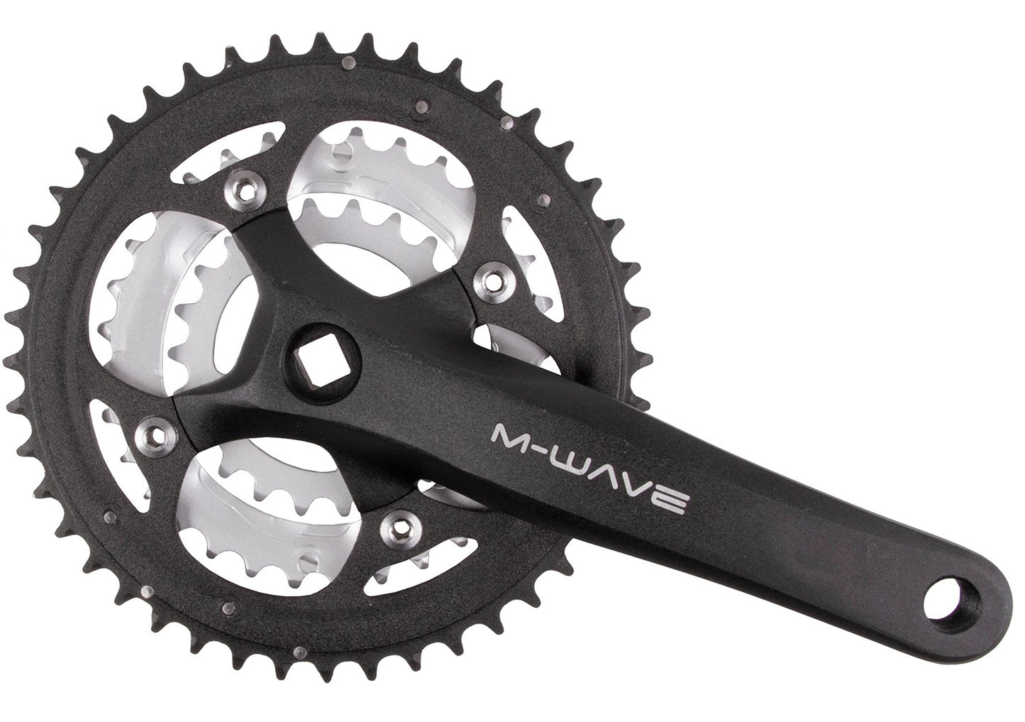 M-wave crankset 22 32 44t 170mm 8-9 speed zwart