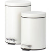 Pedaalemmer set van 2 stuks 3l-12l crème