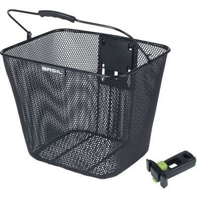 Basil b.v. fietsmand basil bilbao kf bevestiging inclusief stuurpenhouder 26 x 22 x 27 cm - zwart