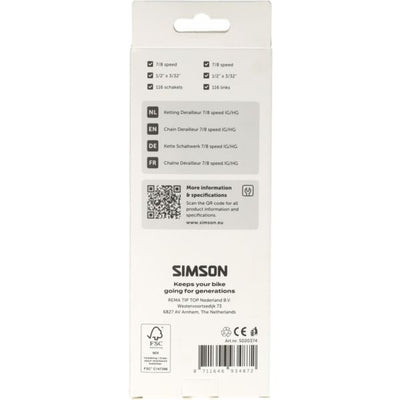 Simson ketting derailleur 7 8v hg