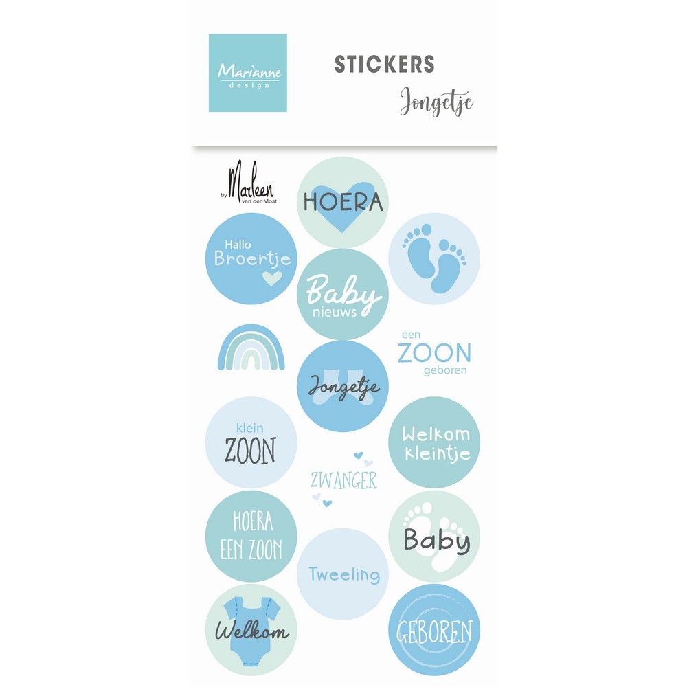 Marianne design • stickers jongetje 15stuks