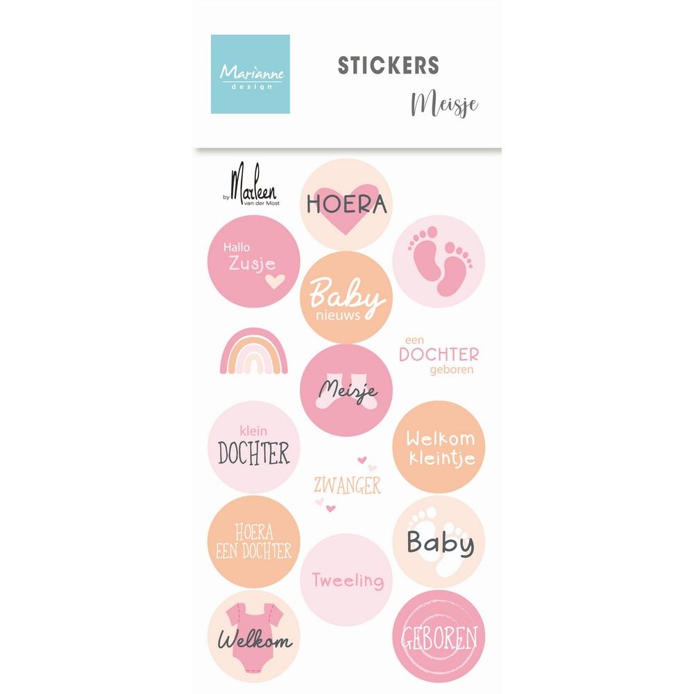 Marianne design • stickers meisje 15stuks