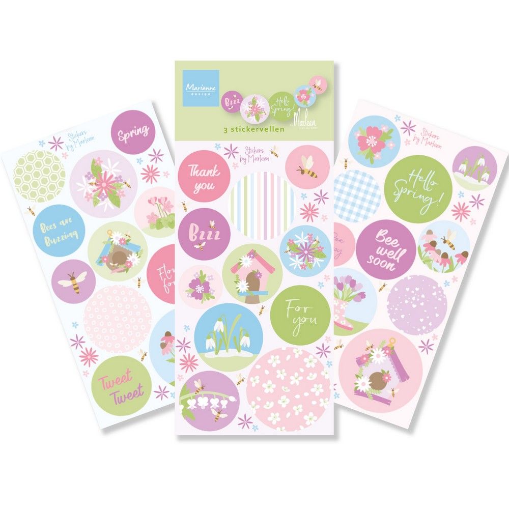 Marianne design • stickers hello spring by marleen