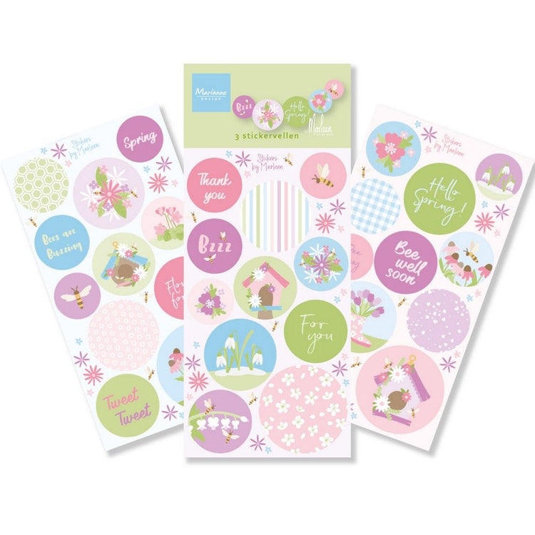 Marianne design • stickers hello spring by marleen