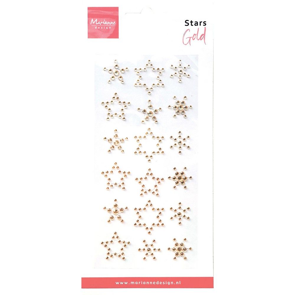 Marianne design • rhinestone stars gold