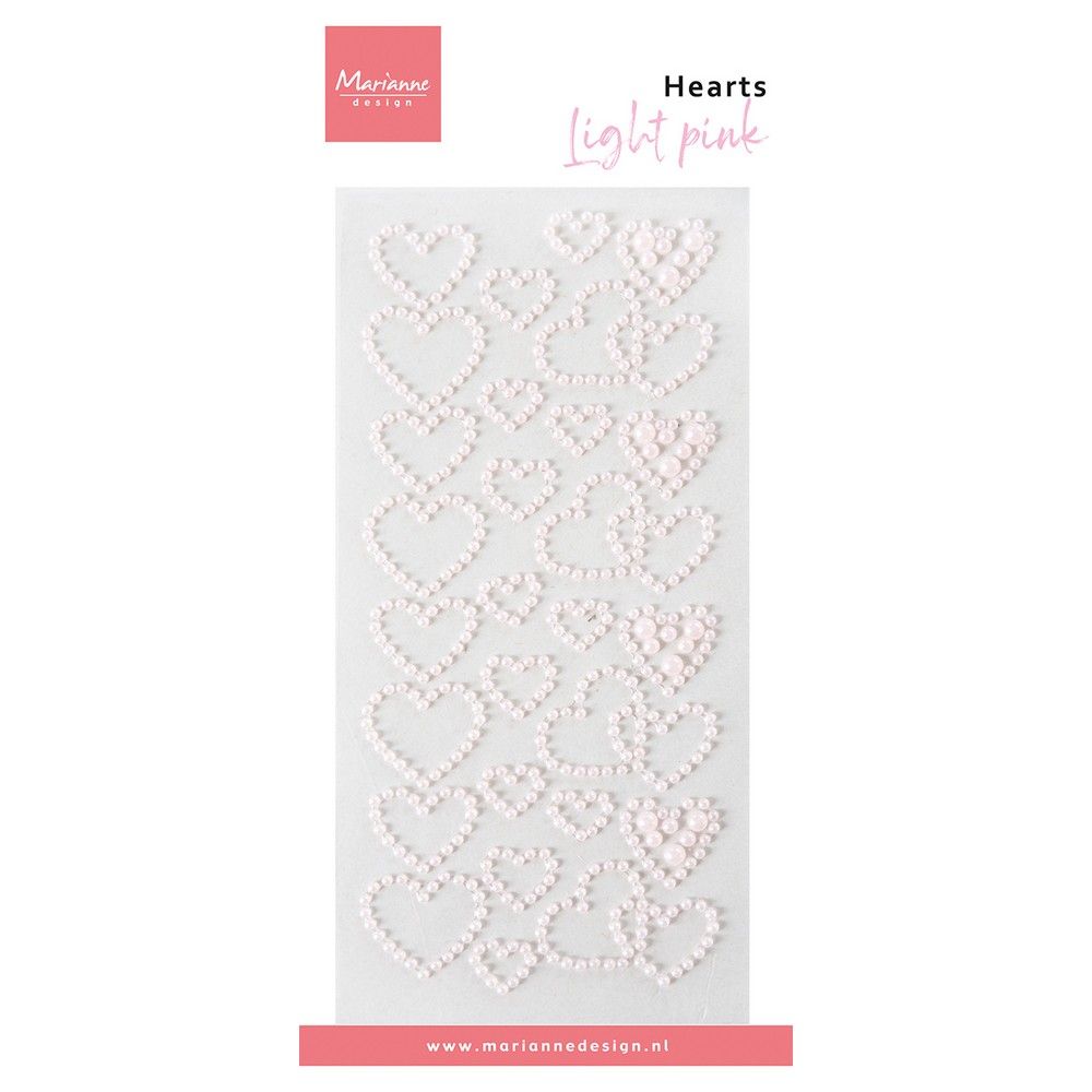 Marianne design • decorations heart pearls light pink