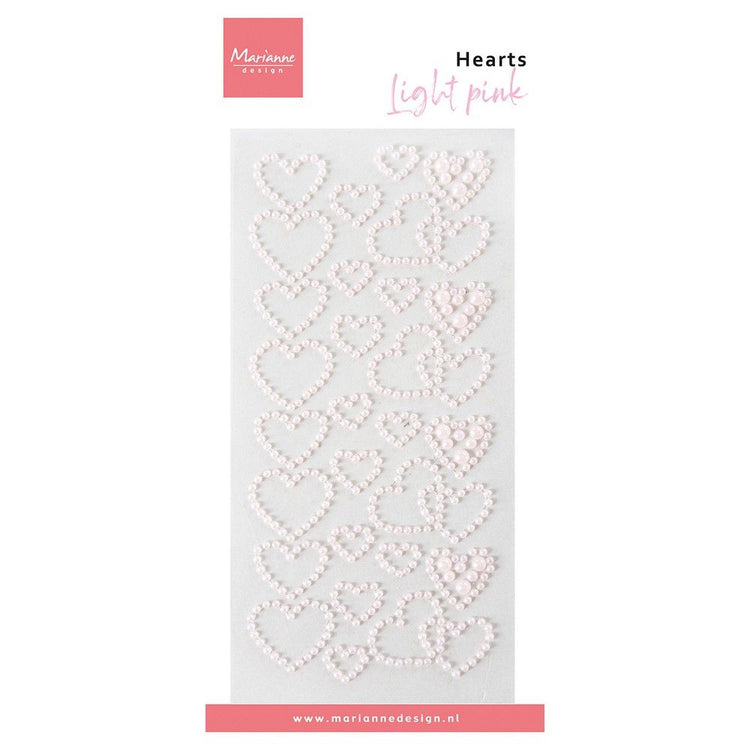 Marianne design • decorations heart pearls light pink