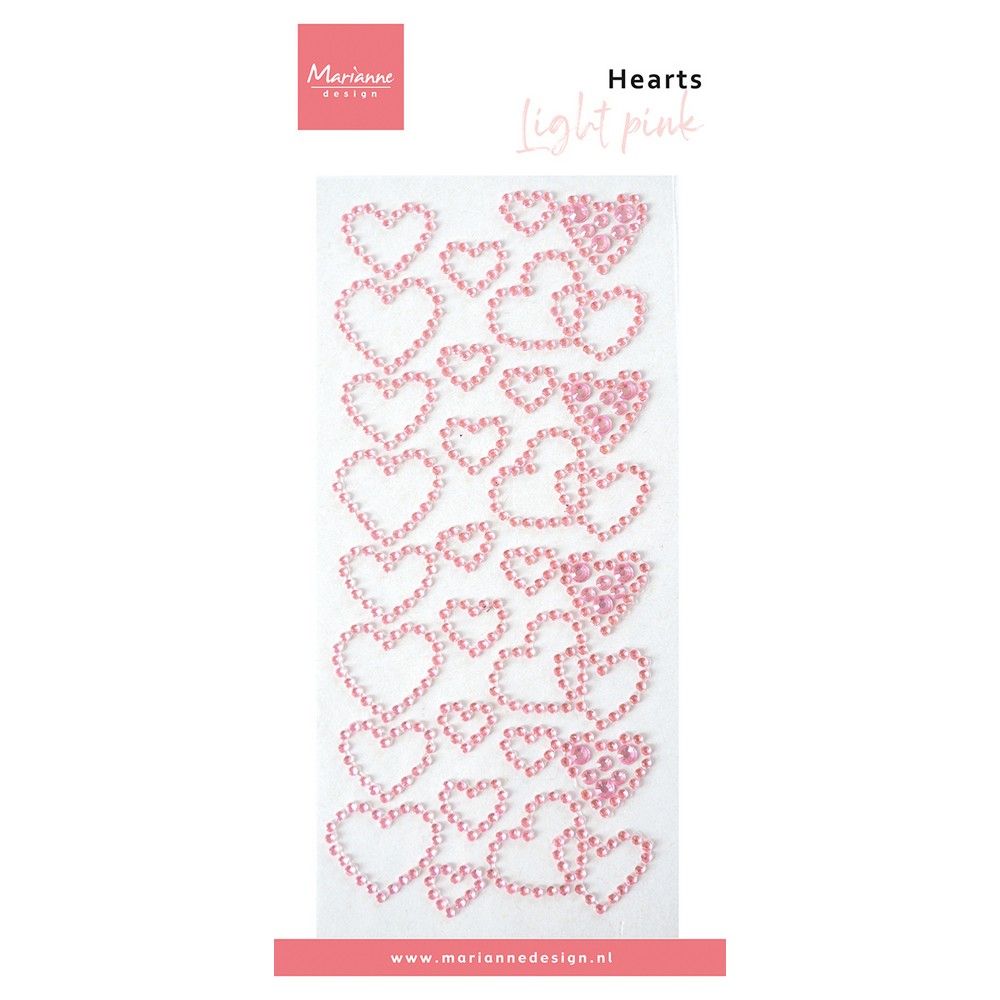 Marianne design • decorations heart rhinestones light pink