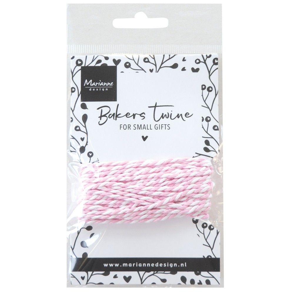 Marianne design • bakers twine light pink white