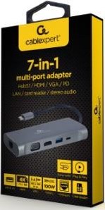 Enzo cablexpert usb-c 7-in-1 multi adapter usb-c dock 7-voudig - 9530507 - afbeelding 2
