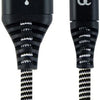 Enzo cablexpert usb-c laadkabel 2m omvlochten zwart - wit - 9530141