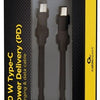 Enzo cablexpert usb-c - usb-c laadkabel 1,5m zwart - max 60w - 9530160