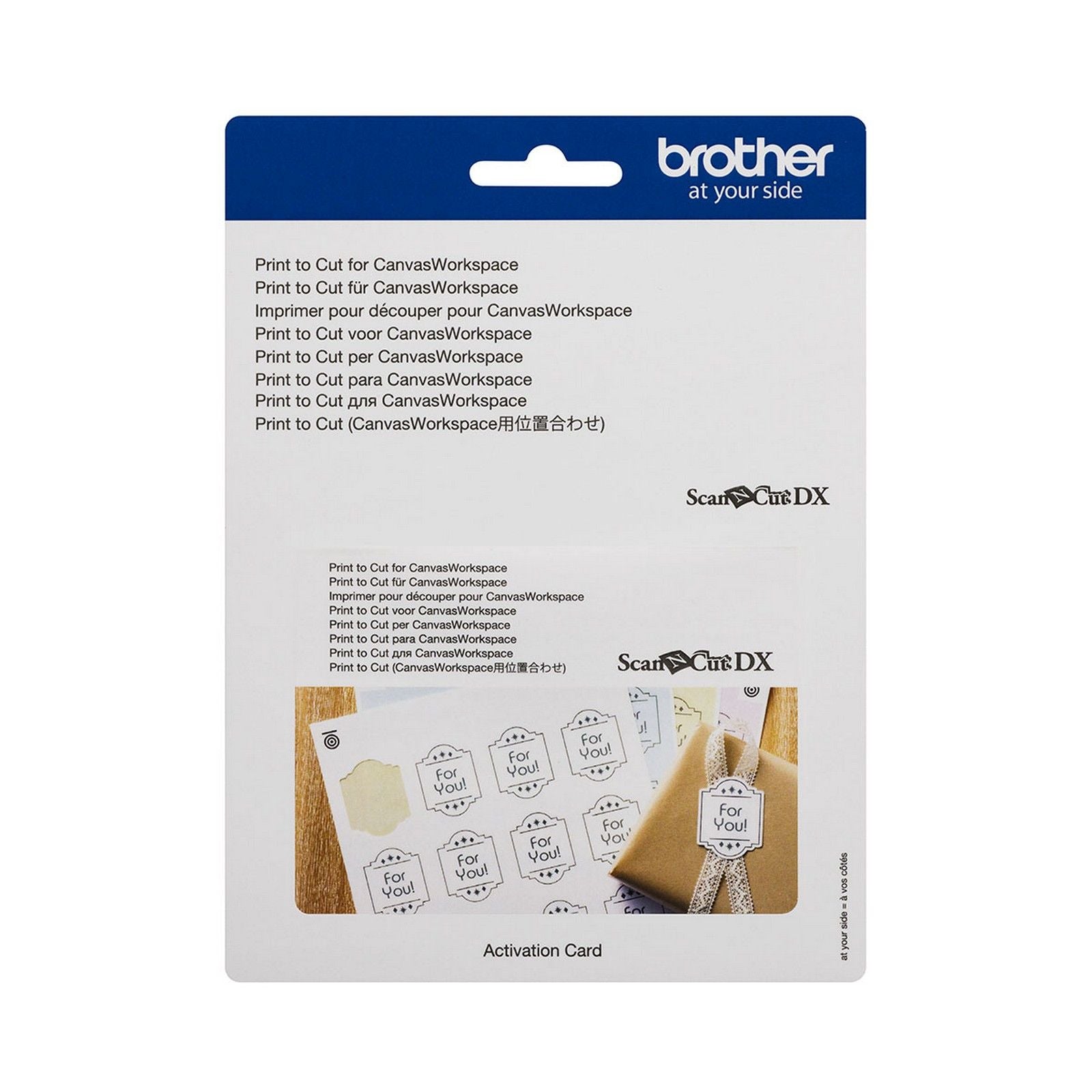 Brother • scanncut activation card print to cut for canvas workspace