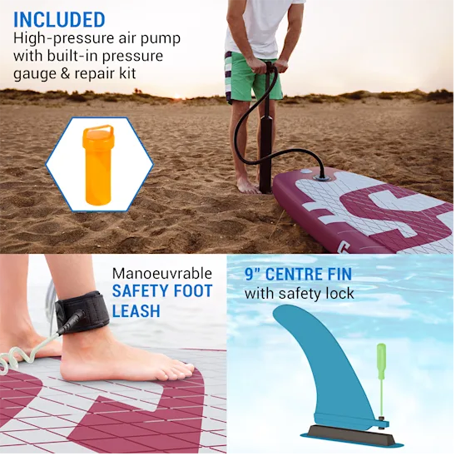 Abi capital sports sup board lanikai cruiser 10'8 blue stripes