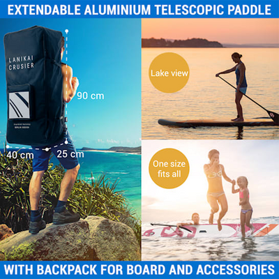 Abi capital sports sup board lanikai cruiser 9'8 blue stripes