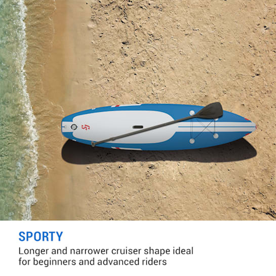 Abi capital sports sup board lanikai cruiser 9'8 blue stripes