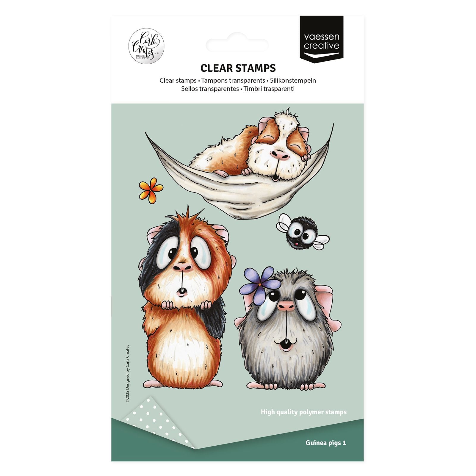 Vaessen creative • clear stamps guinea pigs 1 7st.