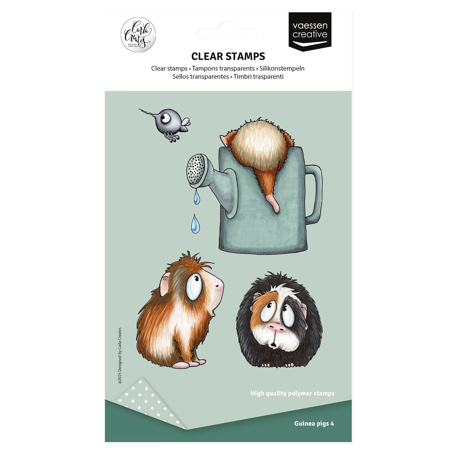 Vaessen creative • clear stamps guinea pigs 4 7st.