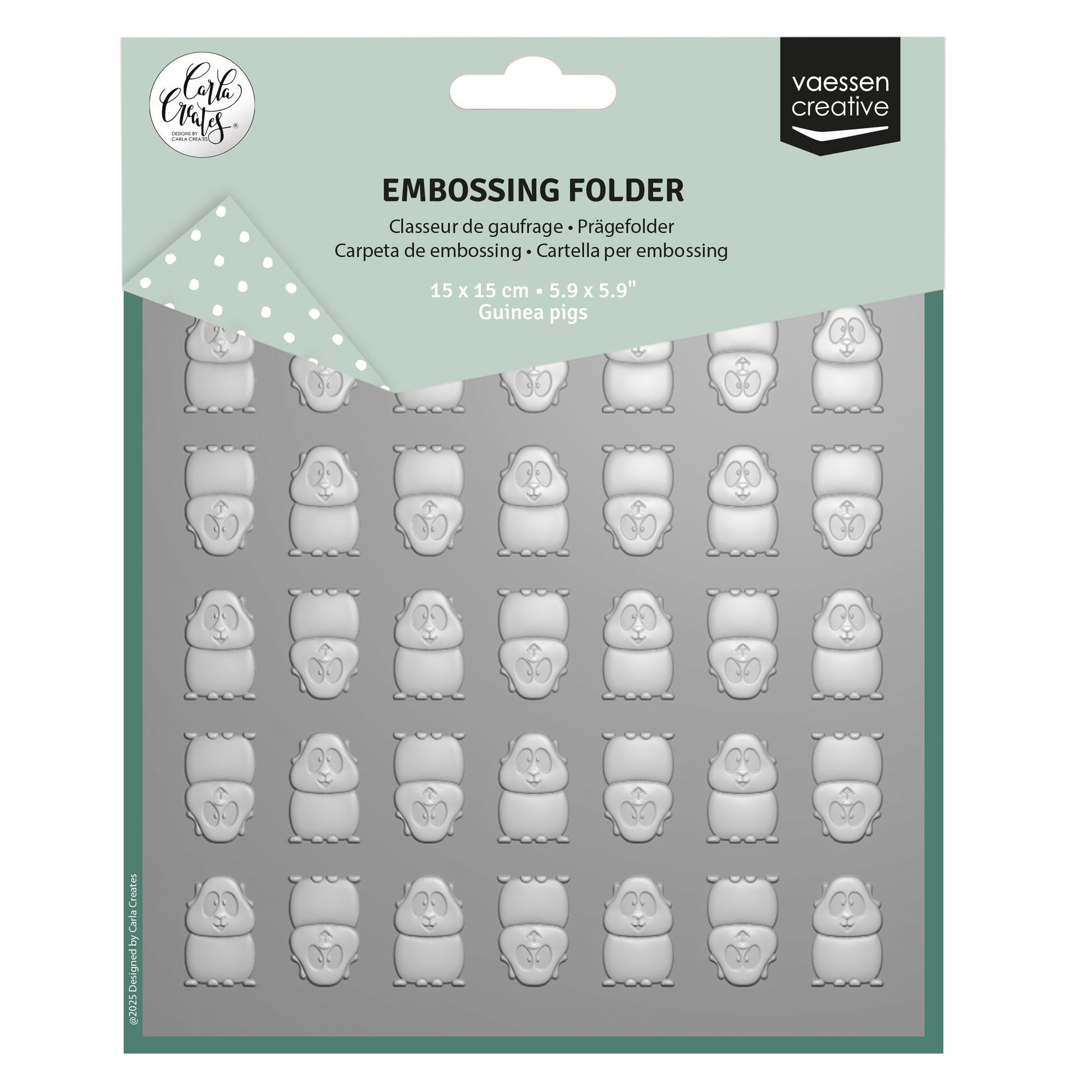 Vaessen creative • embossing folder guinea pigs