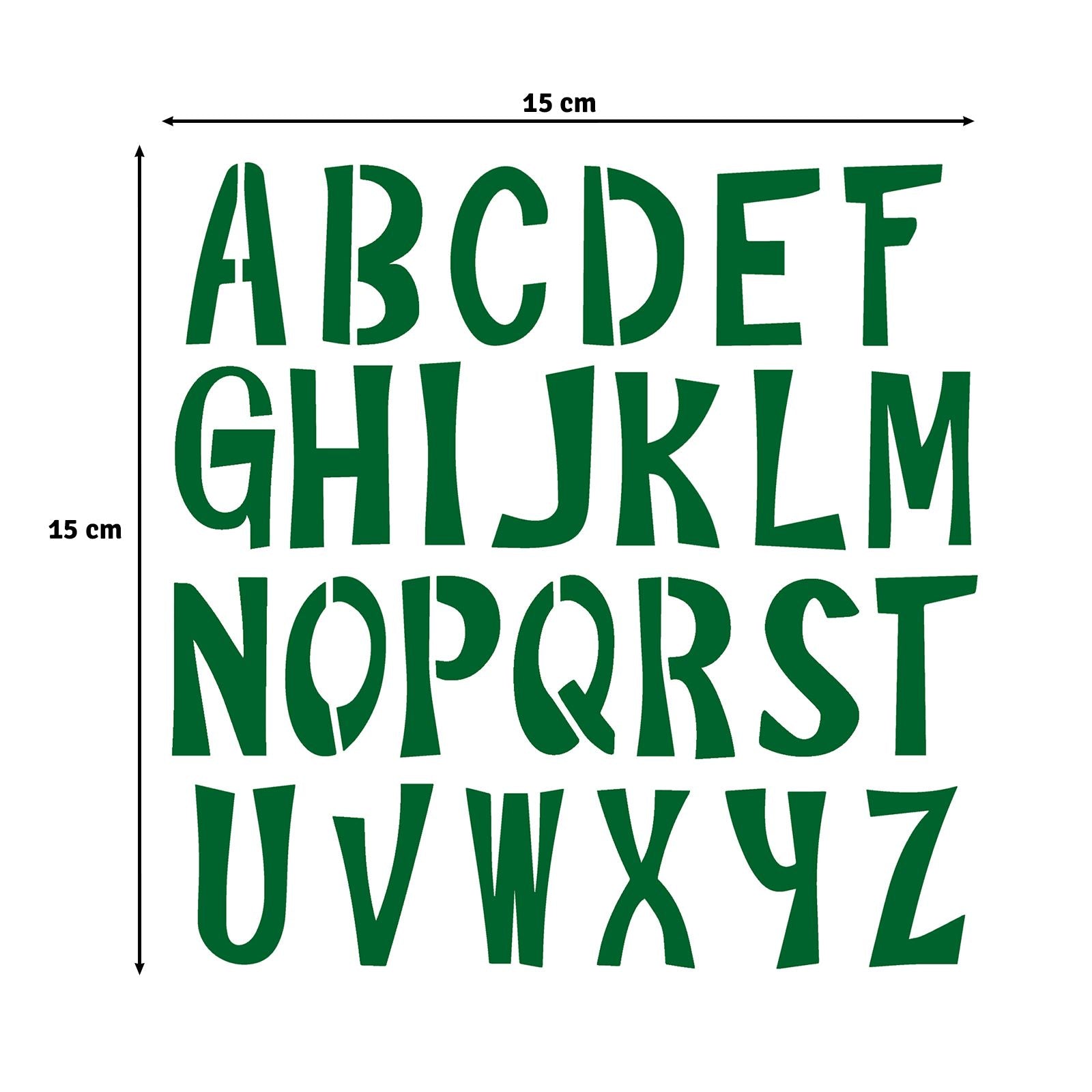 Vaessen creative • stencil alfabet hoofdletters 15x15cm